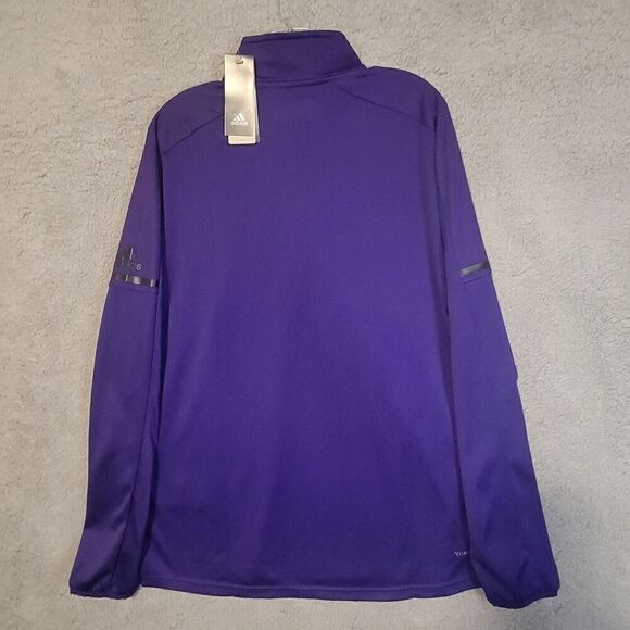 Adidas Mens 1/4 Zip Jacket Pullover M Collegiate Workout Athletic Wear Unisex - Picture 4 of 9